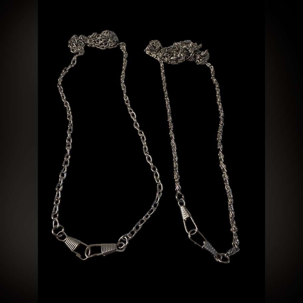Purse Chain Straps or Great for Necklace Making Silver Toned 23 and 26 inches